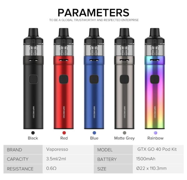 Kit Vaporesso GTX GO 40 - Produto Original - Image 2